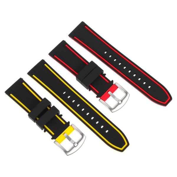 

watch bands 2 pcs creative straps silicone bracelets for use, Black;brown