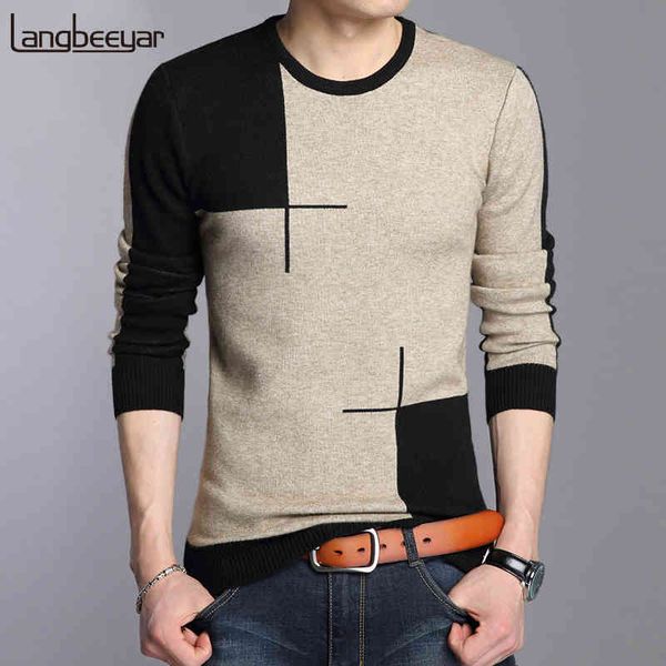 

autumn brand clothing fashion breathable slim fit winter pullover o neck knitted sweater men, White;black