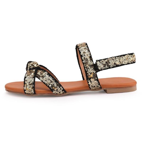 

luxury women sandals ladies beach flats casual slip on work sandalias rasteirinha shoes female, Black