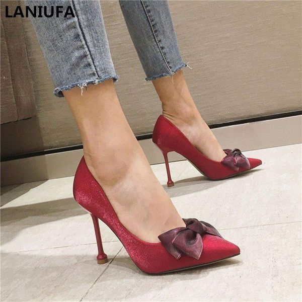 

dress shoes women high heels ladies platform pointed toe shallow slip on pumps party wedding woman mujer, Black