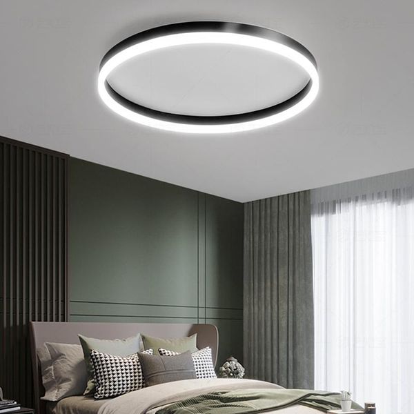 

ceiling lights 2021 led for living room dining bedroom nordic black lamp with remote control luminarias para teto