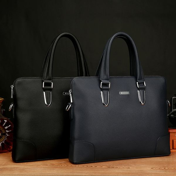 

men's cowhide busins document leisure handbag computer diagonal cross leather men's bag