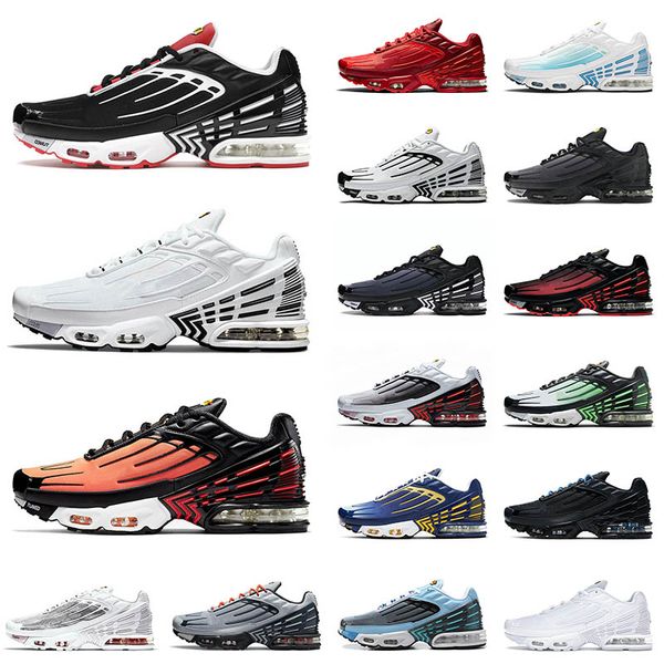

fashion air airmaxs max plus 3 tn running shoes black white tiger mens women tuned neon radiant red trainers sneakers 36-45, White;red