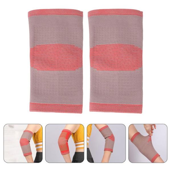 

elbow & knee pads 2pcs tennis basketball fitness guard breathable warm sports protector, Black;gray