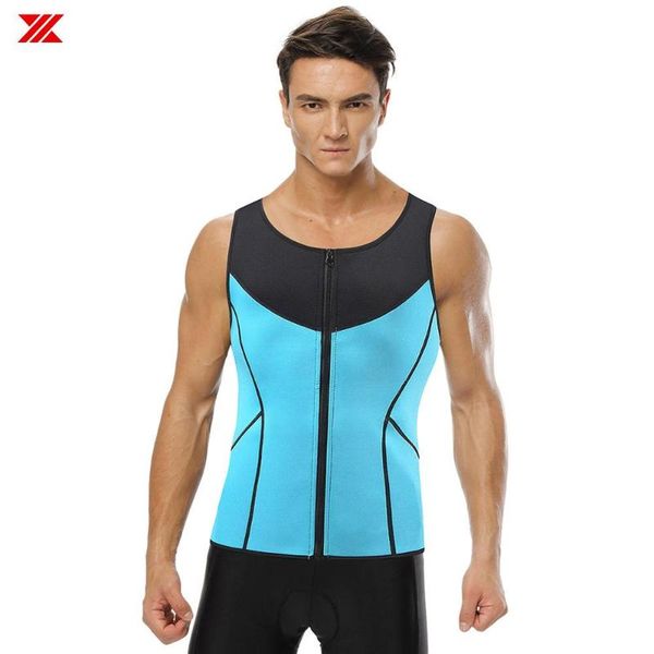 

men's body shapers hexin sweat vest sauna suit neoprene shaper waist trainer for weight loss zipper tank workout slimmer wear, Black;brown