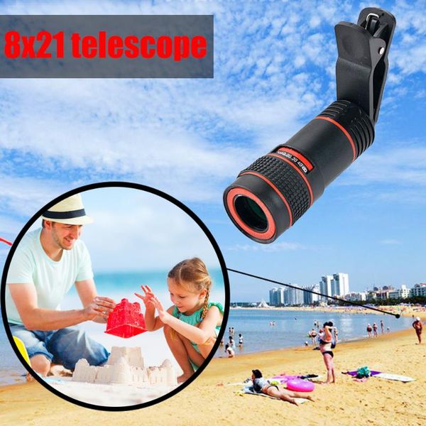 

telescope & binoculars mini portable 8x21 hd monocular night vision mobile phone camera