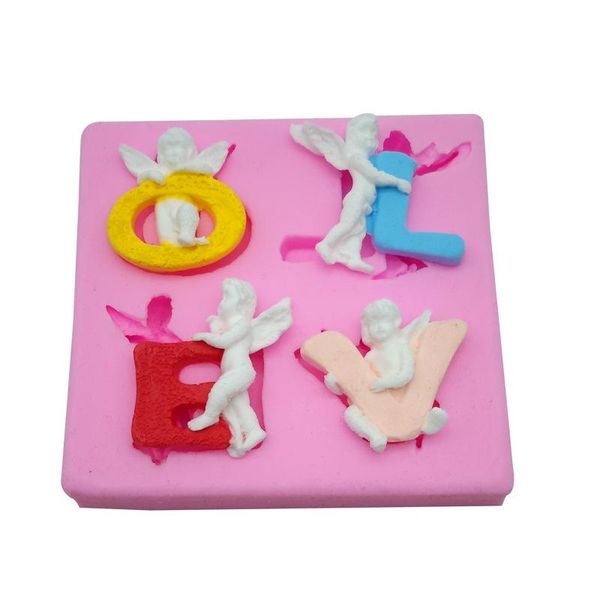 

love letters baby angel silicone molds for soap diy fondant cake decorating supply chocolate cookie mould kitchen baking tools