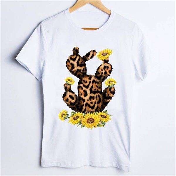 

tees and women leopard mens cactus 90s casual short sleeve fashion ladies clothes lady clothing female t shirt, White;black