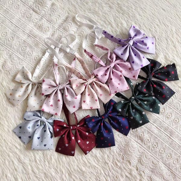 

neck ties [love boxer] embroidered cyanotic wine red jk bow tie japanese college style sailor suit girls school accessories, Blue;purple