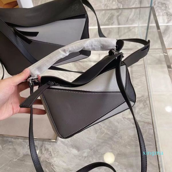 

geometric color matching messenger bag handbag