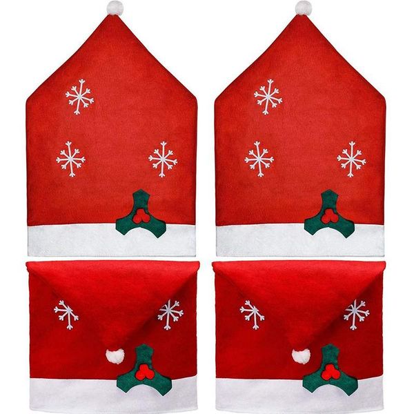 

chair covers christmas back cover santa hat classic dining decoration holiday