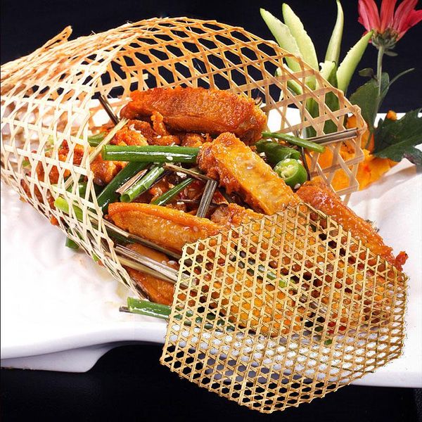 

mats & pads safe and eco-friendly bamboo mesh steamer mat table insulation pad dining decorative grid for seafood