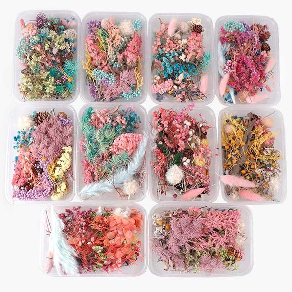

decorative flowers & wreaths 1 box real dried flower dry plants for candle epoxy resin pendant necklace jewelry making craft di