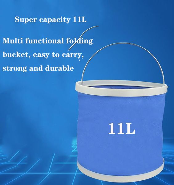 

car organizer 11 liter folding portable washing bucket storage