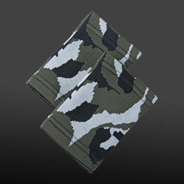 

wrist support camouflage nylon knitted wristband warm breathable jacquard military fan products sports protective gear, Black;red