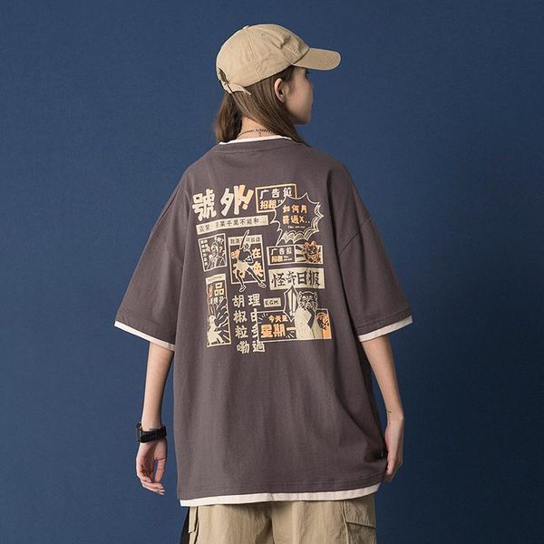 

women's t-shirt american clothing 2021 summer harajuku plus size tee brown short sleeve beautiful graphic clothes, White