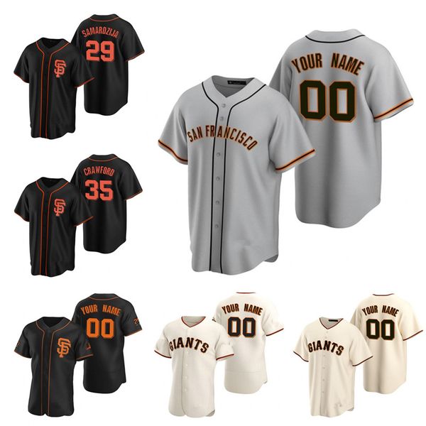 

custom 35 brandon crawford jersey 20 21 san francisco yastrzemski buster posey belt pence madison bumgarner williams baseball jerseys wear, Blue;black