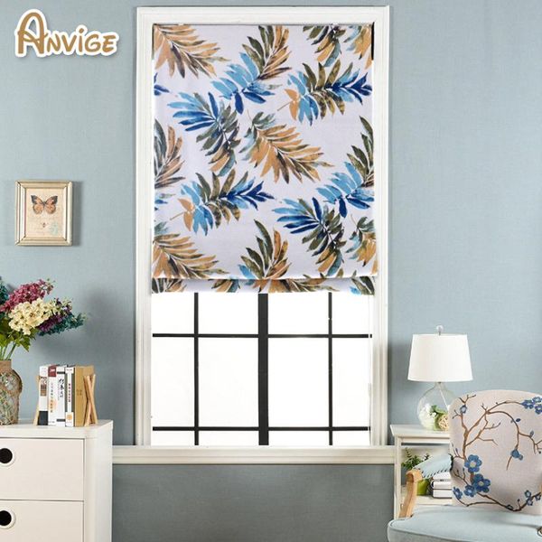 

blinds anvige tropica banana tree printed roman shade rollor blind window curtains for living room