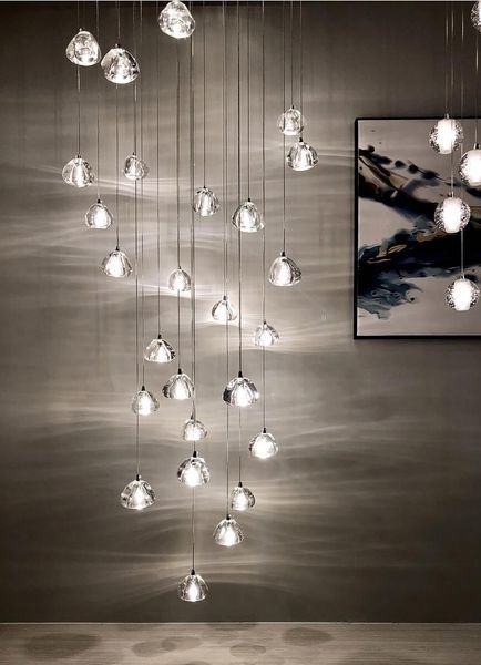 

chandeliers modern crystal chandelier big lamp led hanging lighting large glass globe luxury stair