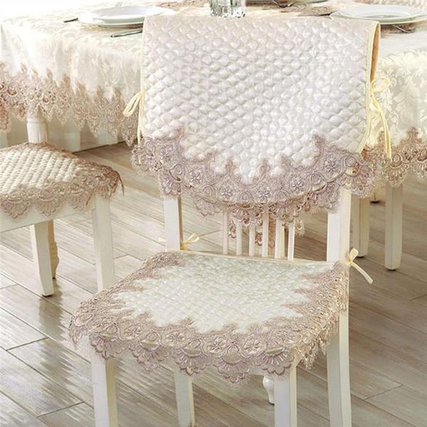 

proud pink lace chair cover cushion beige anti-skid european style office home decoration covers