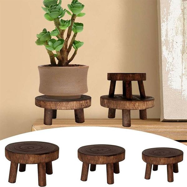 

other home decor outdoor garden wooden plant stand flower pot base stool succulent display office decoration