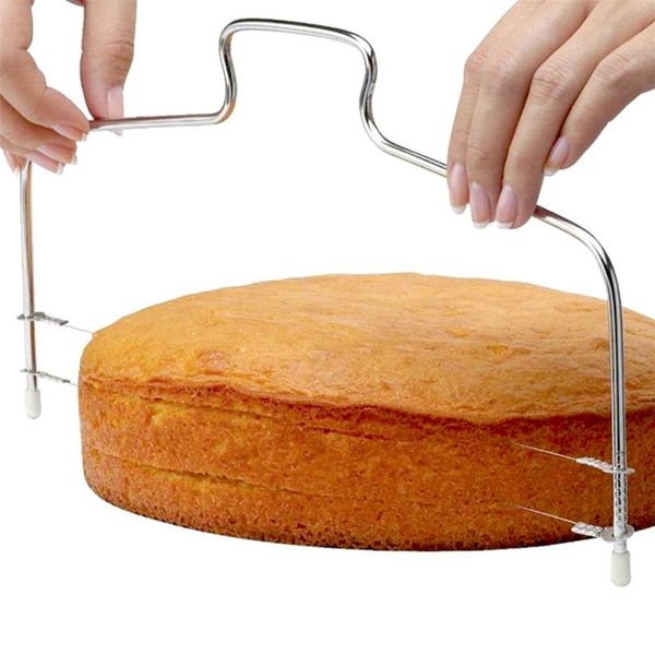 

other bakeware 1pc double line cake cut slicer adjustable stainless steel device decorating mold diy baking accessories