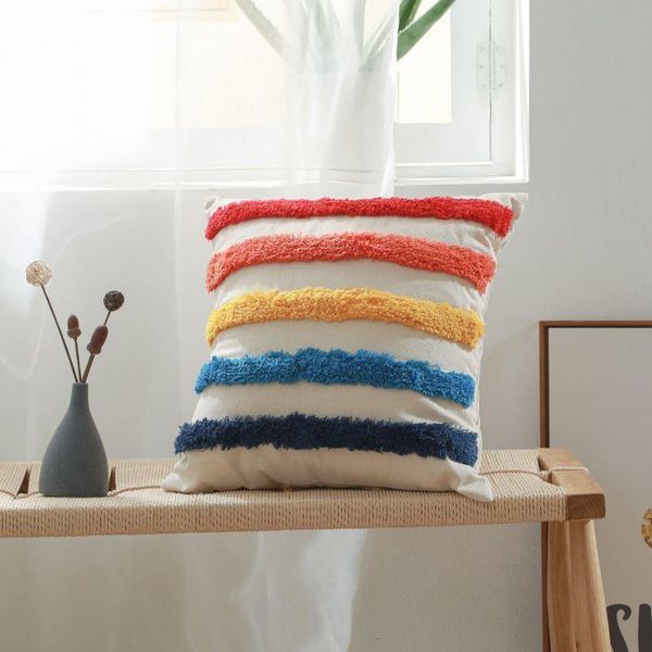 

cushion/decorative pillow handmade tufted cushion cover bohemian sofa decoration throw covers square macrame pillowcase for living room car