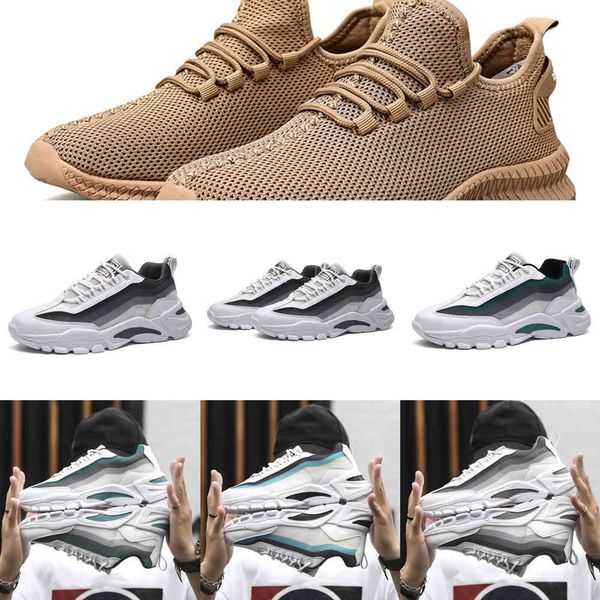 6JMK Scarpe da corsa casual da uomo comode e traspiranti profonde grigio solido Beige donna Accessori di buona qualità Sport estate Moda scarpa da passeggio 2