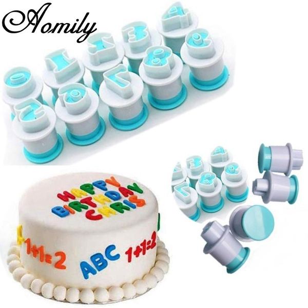 

baking & pastry tools aomily 10pcs/set numbers spring mould cutter set cookie fondant tool birthday biscuit sugarcraft press ebosser