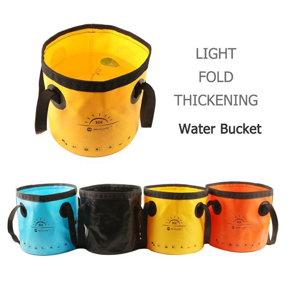 

portable folding bucket outdoor camping fishing car washer carrier bags