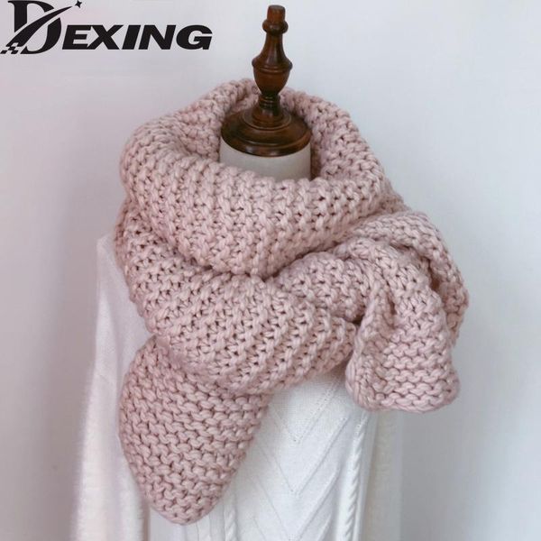 

scarves korean autumn winter knitted scarf women men fashion solid color boy girls couples outdoor thick warm shawl long, Blue;gray