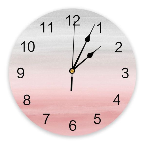 

wall clocks watercolor abstract painting pvc clock living room decoration modern design home decore digital