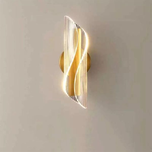 

wall lamps nordic gold acrylic led lamp bedroom bedside aisle living room study