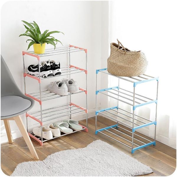 

simple multi layer shoe rack stainless steel easy assemble storage cabinet home organizer accessories hanger clothing & wardrobe