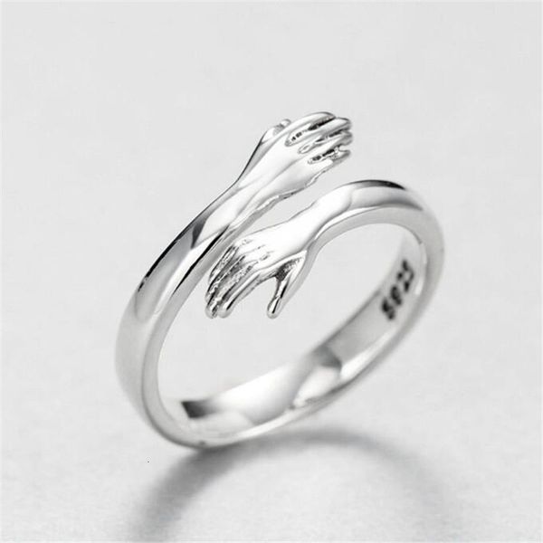 

love ring creative hug silver color fashion lady open jewelry gifts for rs, Slivery;golden