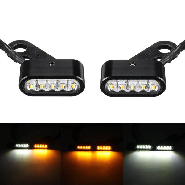 Guidão de motocicleta 10 LED mini light indicador de sinal de volta para Harley / Sportster XL 48 72 1200 883