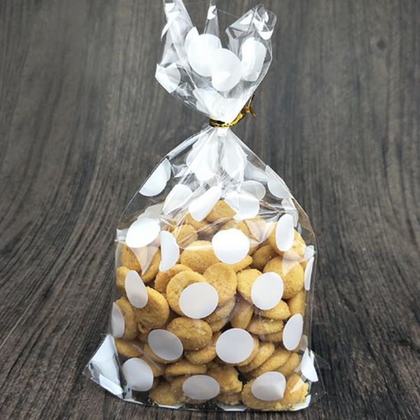 

gift wrap 100pcs pastry wedding candy packaging wave point pattern sealing home snack chocolate party decoration cookie bag