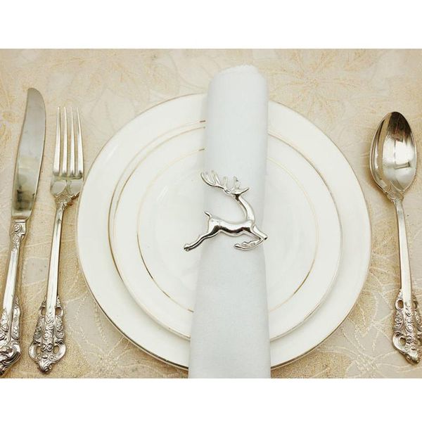 

napkin rings christmas decorations ring for celebrations cute deer shape buckles party alloy serviette holder