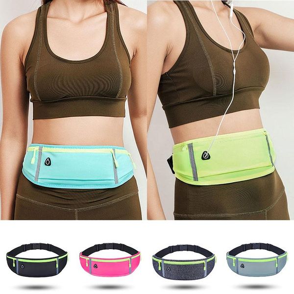 

waterproof waist pack fanny phone bag running reflective sport belt men women bags