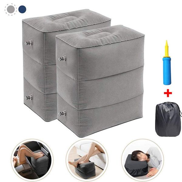 

inflatable camping cushion travel pillow foot pad airplane car height adjustable kids train bed sleeping rest naturehike pa outdoor pads