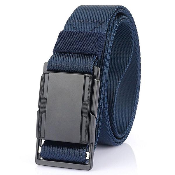 

belts men's outdoor work rust-proof metal buckle jeans beltauthentic magnetic strong and soft real nylon tactical belt, Black;brown