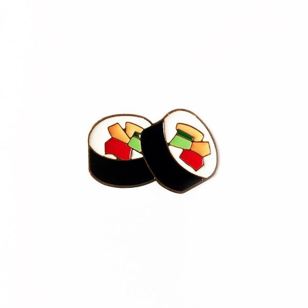 

pins, brooches fashion enamel brooch seaweed sushi lapel pins for backpacks cute japanese food badges jewelry gifts, Gray