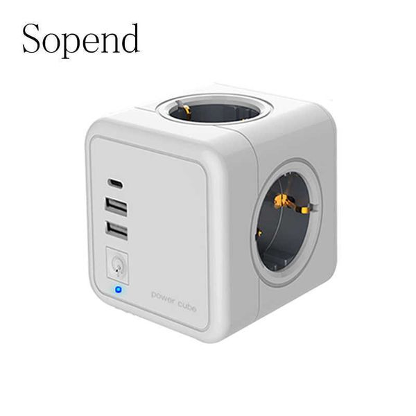 

sopend outlets strip powercube smart usb 5v 2.1a 250v multiprise wall 4 outlet extension adapter socket