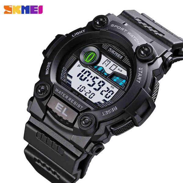 

skmei new men's watches skmei sports digital alarm led wristwatch for male gift waterproof electronic women clock relojes hombre x0524, Slivery;brown