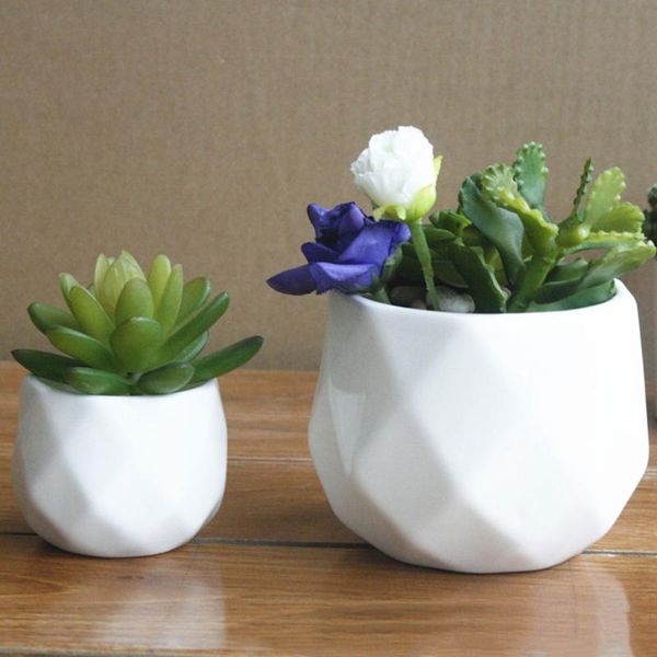 

vases creative ceramic multi-faceted spherical home garden decor vase flower pot delicate office table decoration