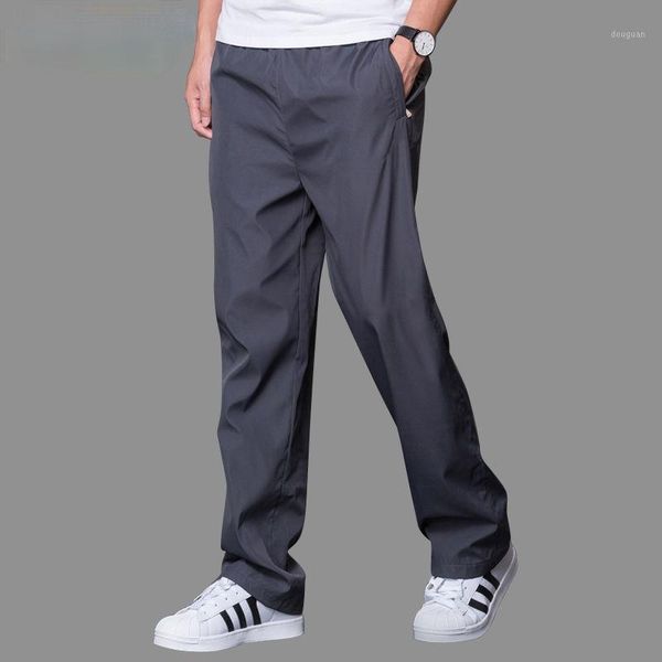 

men's pants plus size 6xl summer/autumn men casual mens breathable quick dry trousers male loose wide leg am412, Black