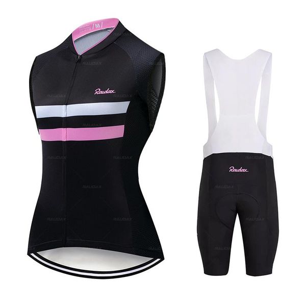 

racing sets 2021 women's vest ropa ciclismo mujer breathable women summer sleeveless cycling clothing bike sports set cyc clothes, Black;blue