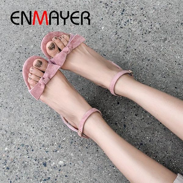 

dress shoes enmayer 2021 summer arrival fashion sandals women basic party solid med high size 34-43 ly1992, Black