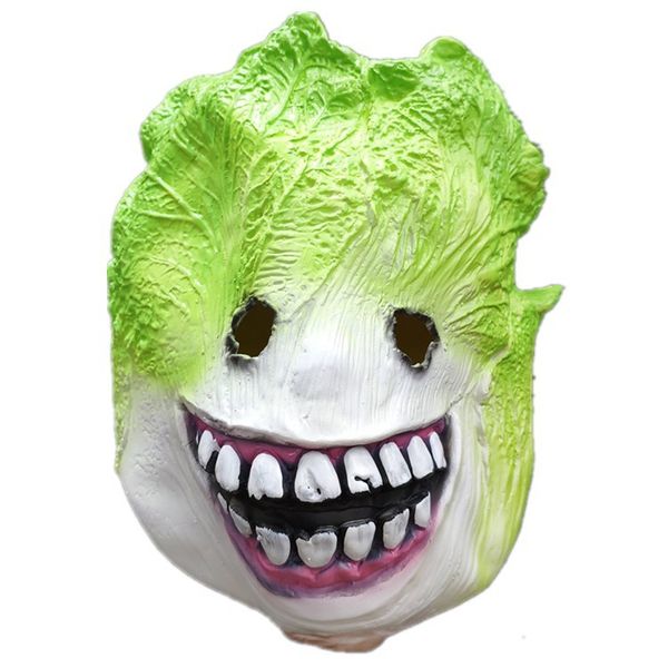 

latex headgear cabbage mask funny props game halloween masquerade bunny ear mask cos movie game role-playing crafts collection cosplay, Black