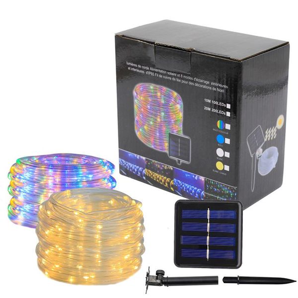 

strings solar tube light string outdoor garden decoration led christmas party atmosphere colored tree